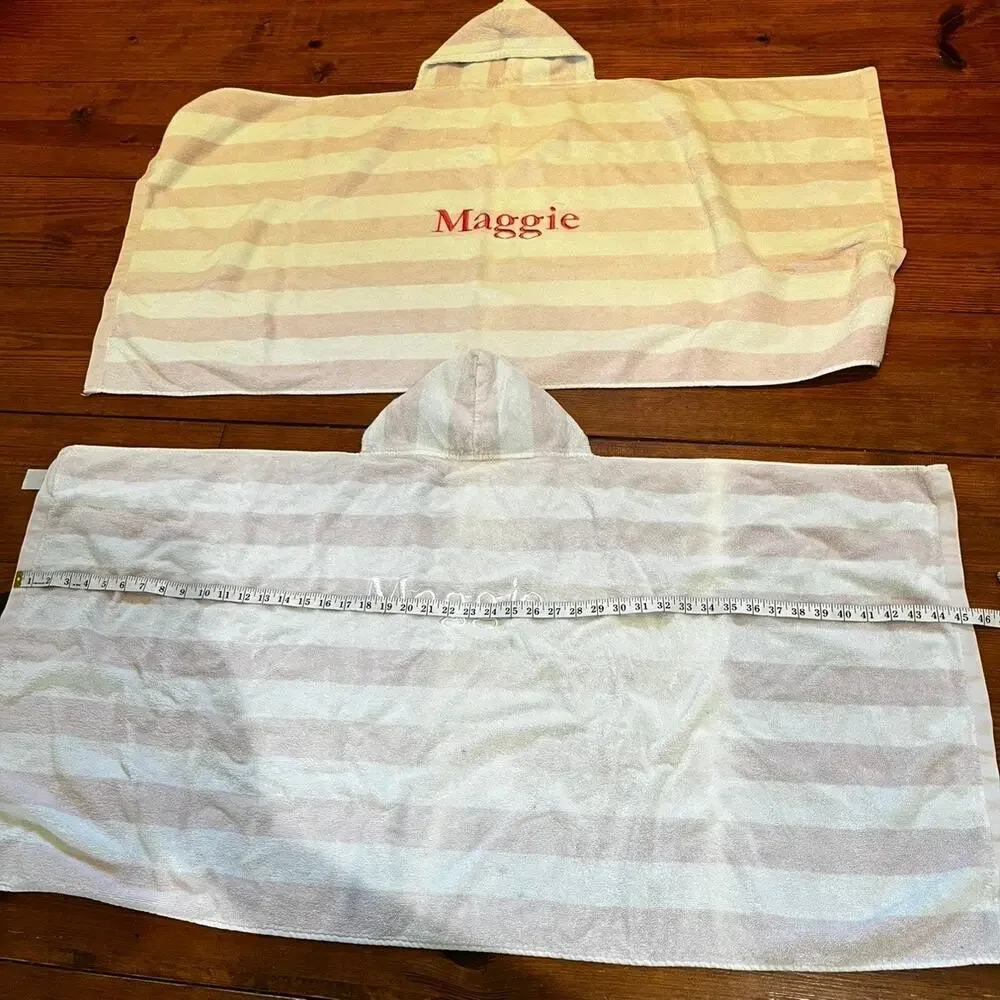Pottery Barn Kids Hooded Bath Beach Towel Bundle - Maggie